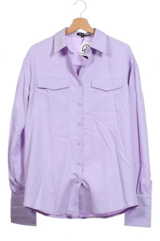 Γυναικείο πουκάμισο Boohoo, Μέγεθος XXS, Χρώμα Βιολετί, Τιμή 11,66 €