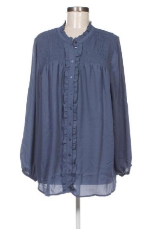 Γυναικείο πουκάμισο Bpc Bonprix Collection, Μέγεθος XXL, Χρώμα Μπλέ, Τιμή 15,46 €