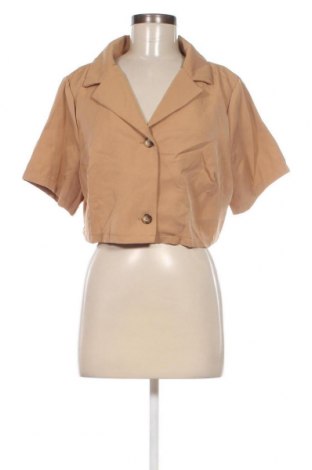 Γυναικείο πουκάμισο SHEIN, Μέγεθος XL, Χρώμα  Μπέζ, Τιμή 7,61 €