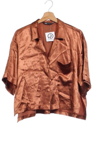 Γυναικείο πουκάμισο Zara, Μέγεθος XS, Χρώμα Καφέ, Τιμή 21,47 €