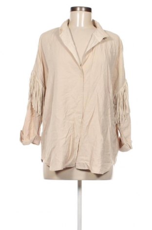 Γυναικείο πουκάμισο Zara, Μέγεθος L, Χρώμα  Μπέζ, Τιμή 16,70 €