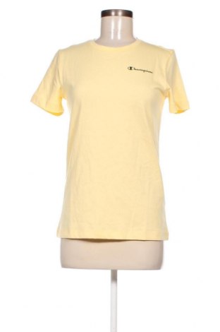 Γυναικείο t-shirt Champion, Μέγεθος M, Χρώμα Κίτρινο, Τιμή 18,56 €