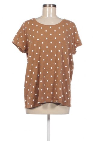 Γυναικείο t-shirt Gina, Μέγεθος XL, Χρώμα Καφέ, Τιμή 8,04 €