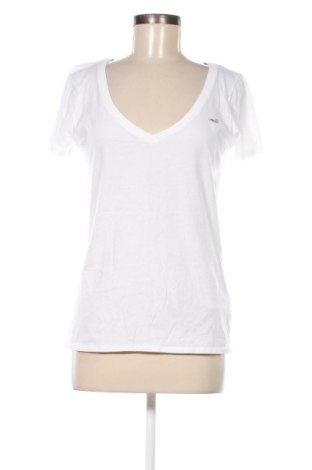 Γυναικείο t-shirt Hollister, Μέγεθος L, Χρώμα Λευκό, Τιμή 18,56 €