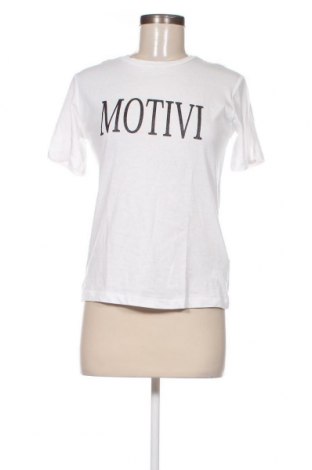 Γυναικείο t-shirt Motivi, Μέγεθος XS, Χρώμα Λευκό, Τιμή 20,62 €