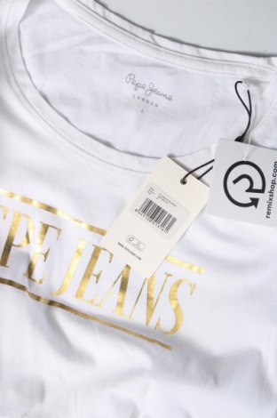 Γυναικείο t-shirt Pepe Jeans, Μέγεθος S, Χρώμα Λευκό, Τιμή 17,58 €