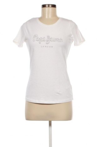 Damen T-Shirt Pepe Jeans, Größe M, Farbe Weiß, Preis 19,18 €