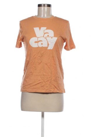 Дамска тениска Pieces, Размер XS, Цвят Оранжев, Цена 10,85 лв.