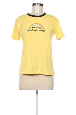 Damen T-Shirt Pull&Bear, Größe L, Farbe Gelb, Preis 9,05 €