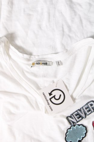 Γυναικείο t-shirt Rich & Royal, Μέγεθος S, Χρώμα Λευκό, Τιμή 37,42 €