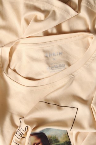 Дамска тениска SHEIN, Размер M, Цвят Бежов, Цена 12,94 лв.