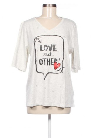 Γυναικείο t-shirt Street One, Μέγεθος XL, Χρώμα Εκρού, Τιμή 11,14 €