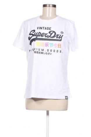 Damen T-Shirt Superdry, Größe L, Farbe Weiß, Preis 16,50 €