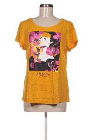 Γυναικείο t-shirt Takko Fashion, Μέγεθος L, Χρώμα Κίτρινο, Τιμή 4,82 €