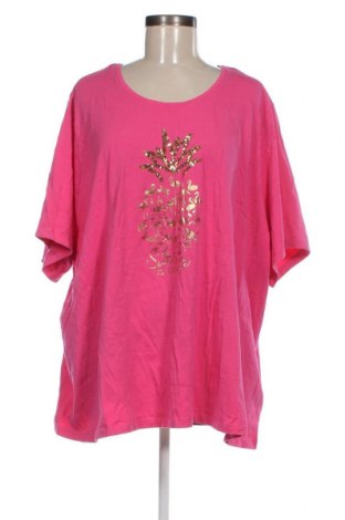 Дамска тениска Ulla Popken, Размер 5XL, Цвят Розов, Цена 16,00 лв.