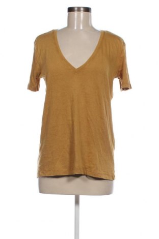 Γυναικείο t-shirt Zara, Μέγεθος M, Χρώμα Κίτρινο, Τιμή 6,80 €