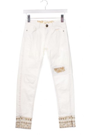 Damskie jeansy Desigual, Rozmiar XS, Kolor Biały, Cena 132,63 zł