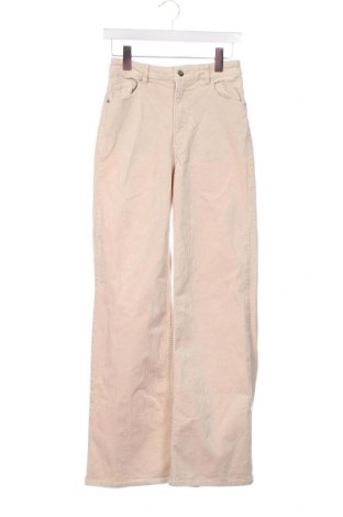 Pantaloni de velvet de femei H&M Divided, Mărime XS, Culoare Bej, Preț 31,07 Lei