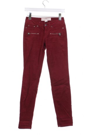 Pantaloni de velvet de femei H&M L.O.G.G., Mărime XS, Culoare Roșu, Preț 111,89 Lei