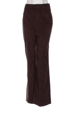 Pantaloni de velvet de femei Kookai, Mărime L, Culoare Maro, Preț 97,50 Lei