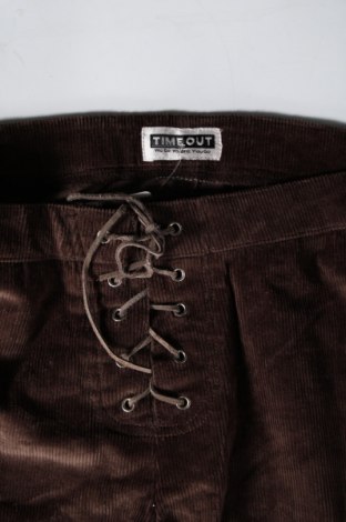 Pantaloni de velvet de femei Timeout, Mărime XS, Culoare Maro, Preț 114,07 Lei