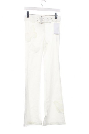 Pantaloni de femei Bershka, Mărime S, Culoare Alb, Preț 69,61 Lei