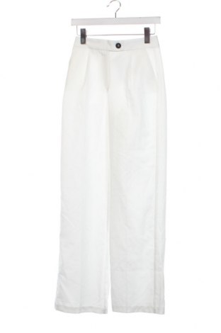 Pantaloni de femei Bershka, Mărime XS, Culoare Alb, Preț 68,09 Lei