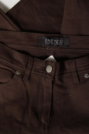 Дамски панталон Zara, Размер S, Цвят Кафяв, Цена 5,13 лв.