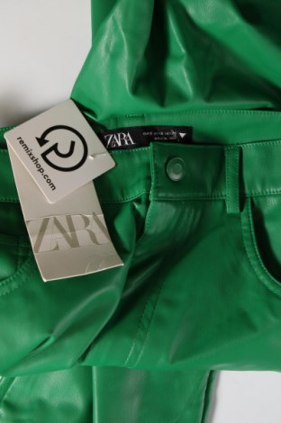 Pantaloni de femei Zara, Mărime S, Culoare Verde, Preț 111,71 Lei