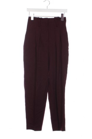 Дамски панталон Zara, Размер XS, Цвят Червен, Цена 7,02 лв.