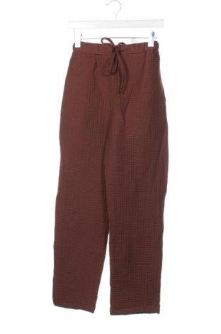 Дамски панталон Zara, Размер XS, Цвят Кафяв, Цена 23,56 лв.