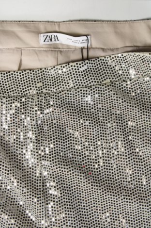 Pantaloni de femei Zara, Mărime L, Culoare Argintiu, Preț 110,60 Lei