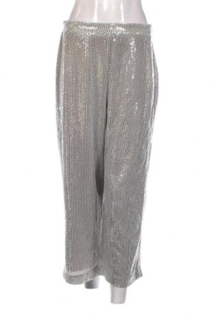 Дамски панталон Zara, Размер L, Цвят Сребрист, Цена 43,36 лв.