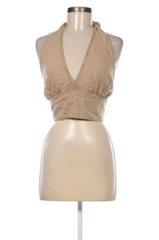 Γυναικείο αμάνικο μπλουζάκι Bershka, Μέγεθος XL, Χρώμα  Μπέζ, Τιμή 5,41 €