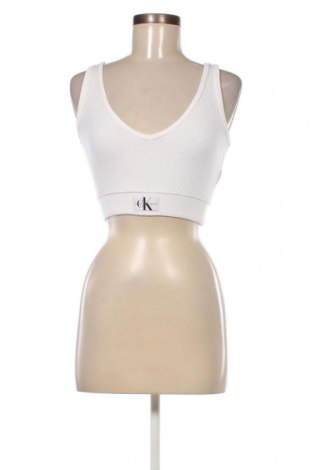Damska koszulka na ramiączkach Calvin Klein, Rozmiar S, Kolor Biały, Cena 148,73 zł