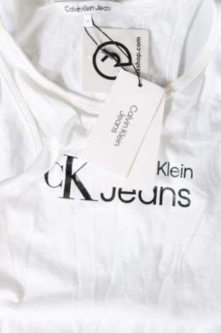 Damska koszulka na ramiączkach Calvin Klein Jeans, Rozmiar M, Kolor Biały, Cena 142,56 zł