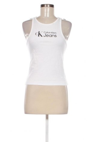 Damska koszulka na ramiączkach Calvin Klein Jeans, Rozmiar M, Kolor Biały, Cena 95,52 zł