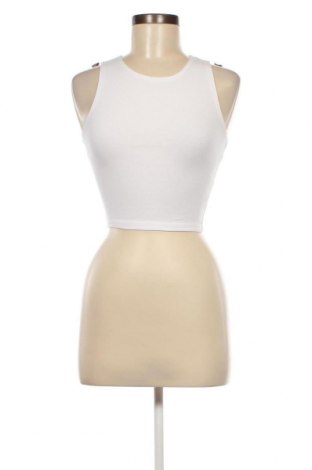 Γυναικείο αμάνικο μπλουζάκι Pull&Bear, Μέγεθος S, Χρώμα Λευκό, Τιμή 10,82 €