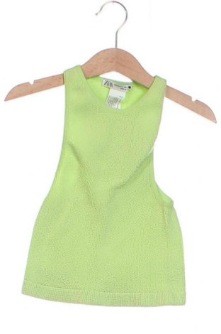 Γυναικείο αμάνικο μπλουζάκι Zara, Μέγεθος XS, Χρώμα Πράσινο, Τιμή 6,14 €