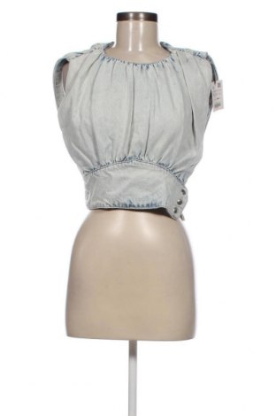 Γυναικείο αμάνικο μπλουζάκι Zara, Μέγεθος XL, Χρώμα Μπλέ, Τιμή 12,37 €