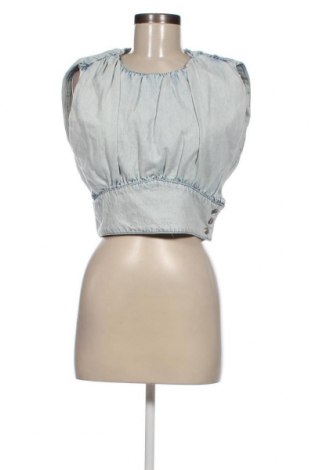 Γυναικείο αμάνικο μπλουζάκι Zara, Μέγεθος S, Χρώμα Μπλέ, Τιμή 5,57 €