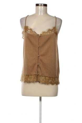 Γυναικείο αμάνικο μπλουζάκι Zara Trafaluc, Μέγεθος M, Χρώμα  Μπέζ, Τιμή 3,68 €