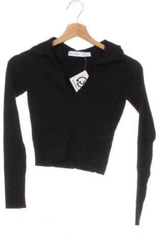 Дамски пуловер Bershka, Размер XS, Цвят Черен, Цена 17,60 лв.