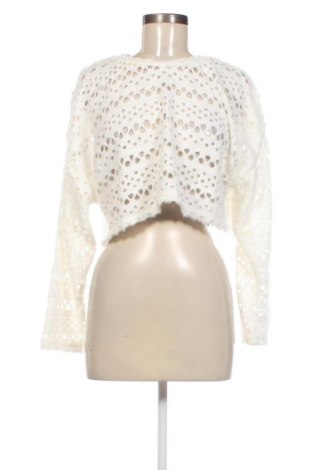 Γυναικείο πουλόβερ Bershka, Μέγεθος L, Χρώμα Λευκό, Τιμή 7,18 €