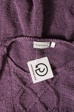 Дамски пуловер Canda, Размер XL, Цвят Лилав, Цена 13,05 лв.