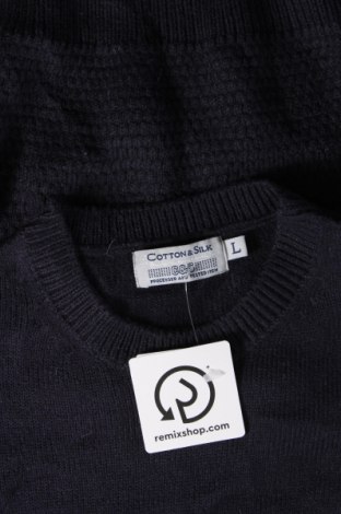 Damski sweter Cotton&silk, Rozmiar L, Kolor Niebieski, Cena 37,10 zł