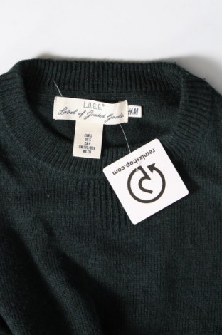 Дамски пуловер H&M L.O.G.G., Размер S, Цвят Зелен, Цена 11,60 лв.