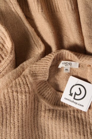 Γυναικείο πουλόβερ Khoko, Μέγεθος XL, Χρώμα  Μπέζ, Τιμή 8,43 €