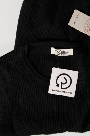 Дамски пуловер Victoria, Размер M, Цвят Черен, Цена 9,57 лв.