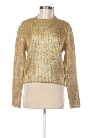 Дамски пуловер Zara, Размер M, Цвят Златист, Цена 37,16 лв.